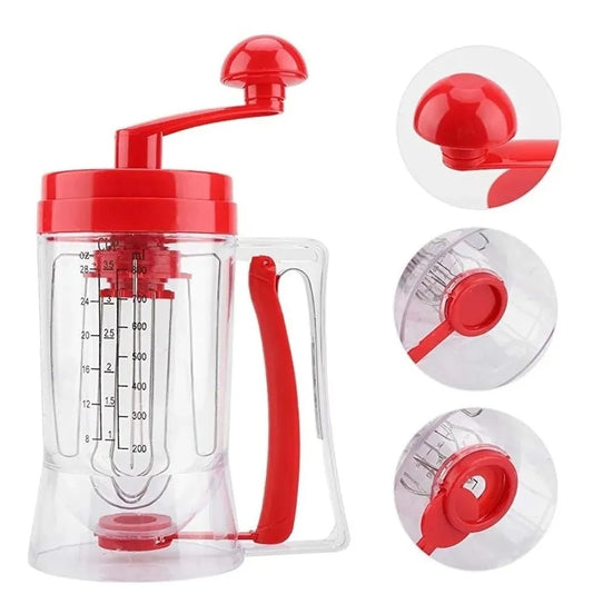 Mezclador De Pancakes Y Dispensador 800ml De Precisión