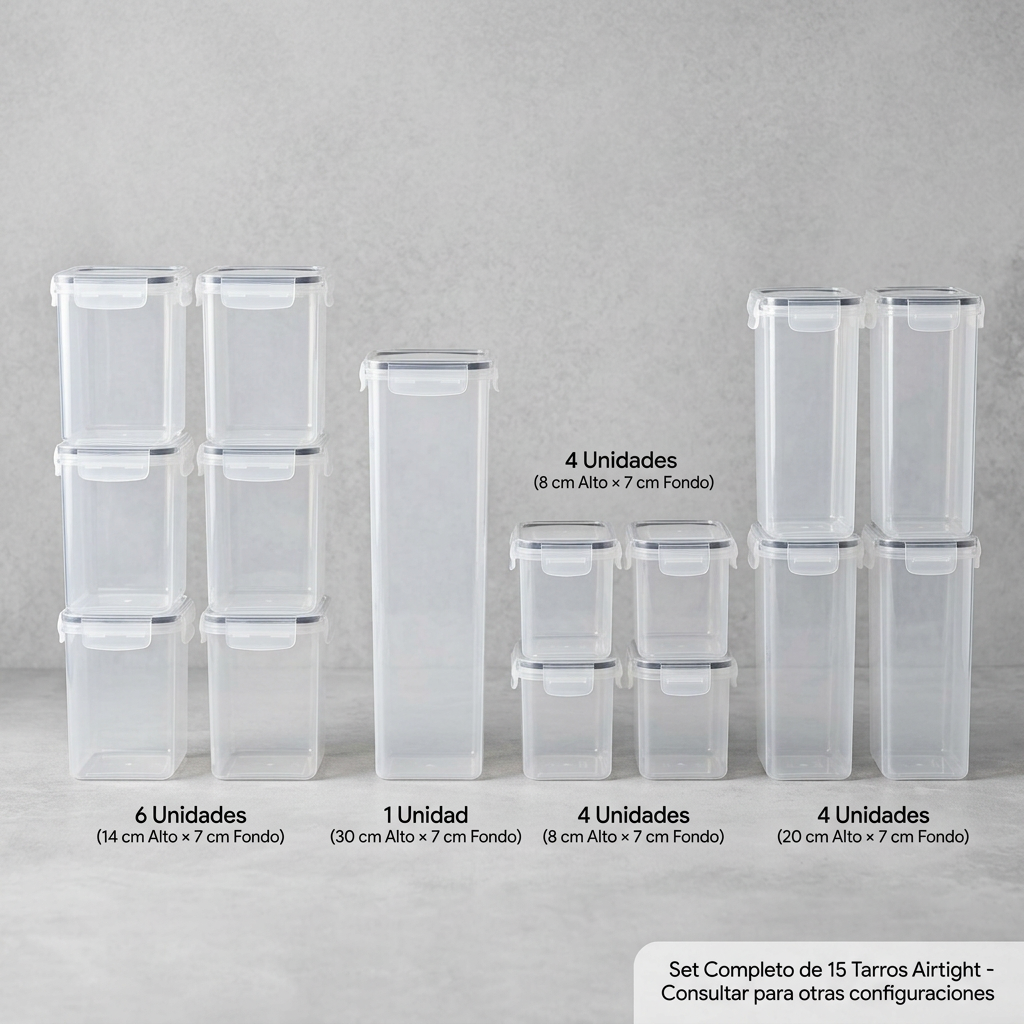 Set x15 Contenedores Herméticos